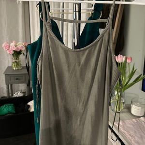 Short cotton on olive dress
